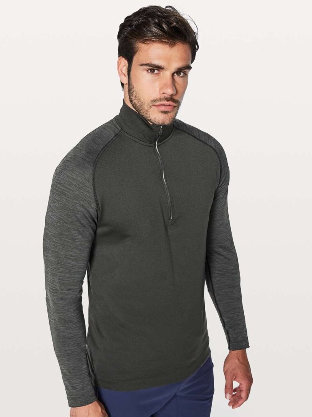Lululemon Metal Vent Tech 1/2 Zip in Black / Melanite